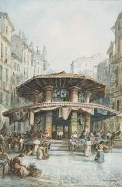 Le Kiosque A Musique De Noailles Oil Painting by Emile Henry