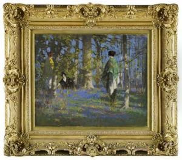 Gathering Blue-bells Oil Painting by George Henry