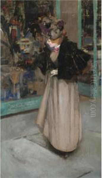 The Milliner's Window Oil Painting by George Henry