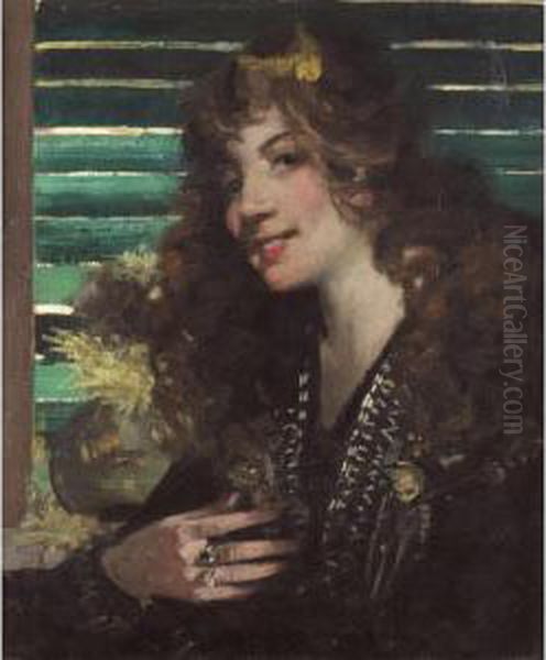 Nell Oil Painting by George Henry