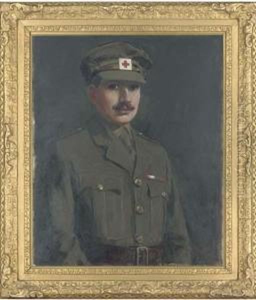 Portrait Of John Alfred Innes As An Officer Of The Red Cross Oil Painting by George Henry