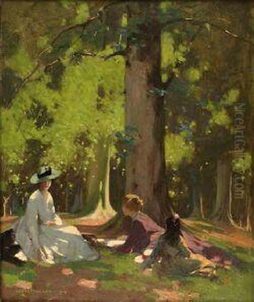 In The Woods Oil Painting by George Henry