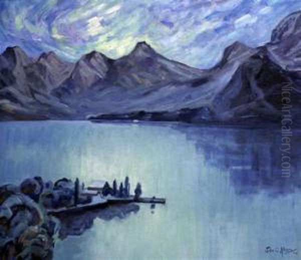 Lac L'annessy, Les Alps Oil Painting by Grace Henry