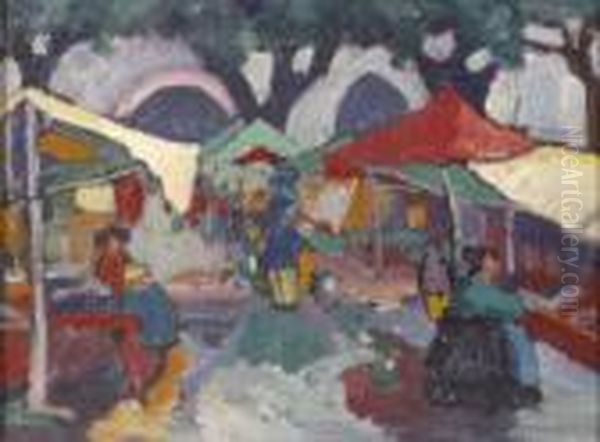 Market Scene by Grace Henry