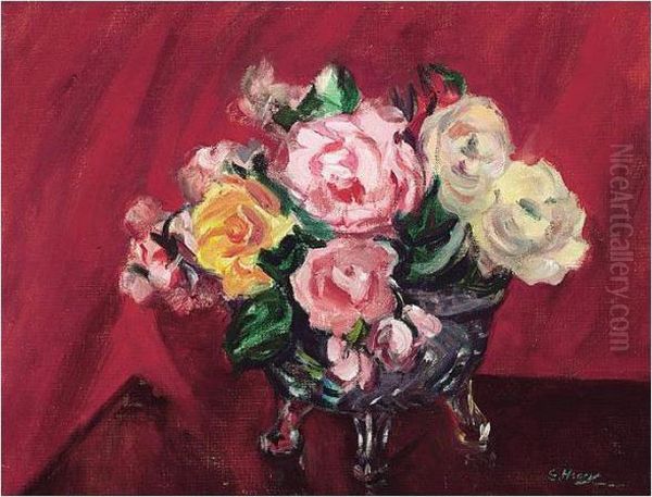 Still Life With Roses In A Bowl by Grace Henry