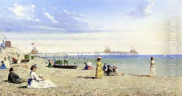 Plage de Brighton Oil Painting by Conrad Wise Chapman