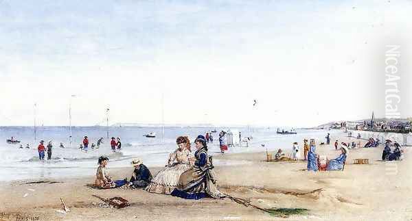 Trouville Beach Oil Painting by Conrad Wise Chapman