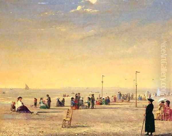 Trouville 1869 Oil Painting by Conrad Wise Chapman