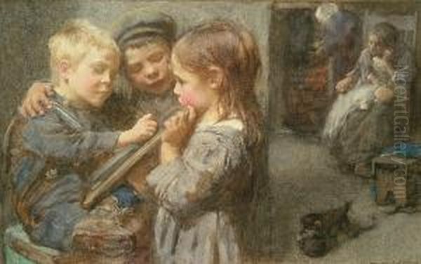 The Lesson Oil Painting by John Henry Henshall