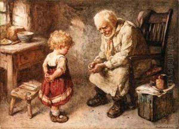 The Lesson Oil Painting by John Henry Henshall