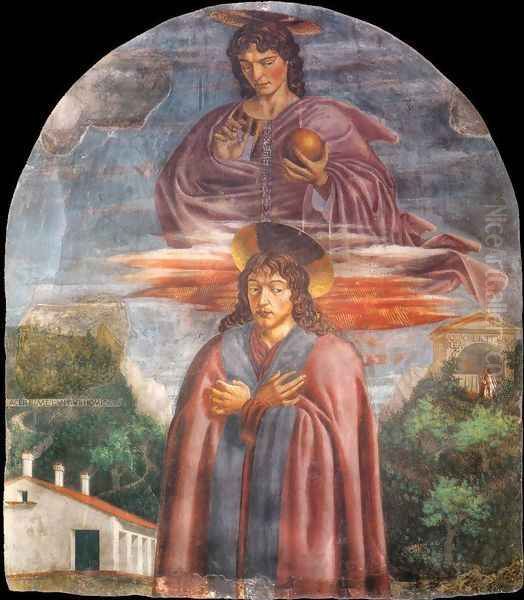 St Julian And The Redeemer Oil Painting by Andrea Del Castagno