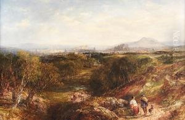 Edinburgh From Corstorphine Oil Painting by Frederick Henry Henshaw