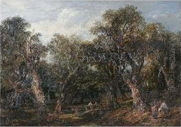 Scene In The Forest Of Arden, Warwickshire Oil Painting by Frederick Henry Henshaw