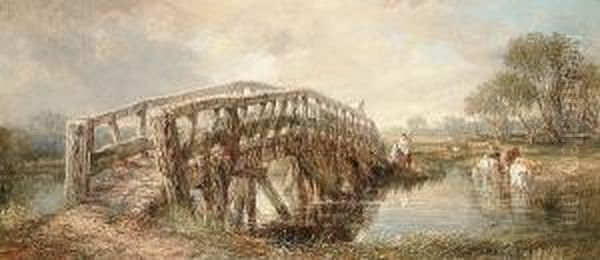 The Bridge Oil Painting by Frederick Henry Henshaw