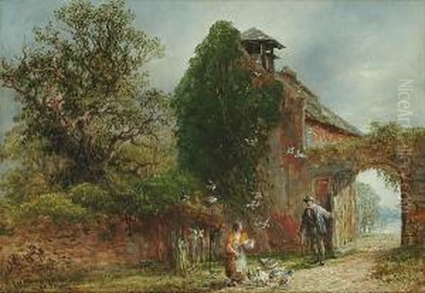 Dovecot, Old Forest Hall, Warwickshire Oil Painting by Frederick Henry Henshaw