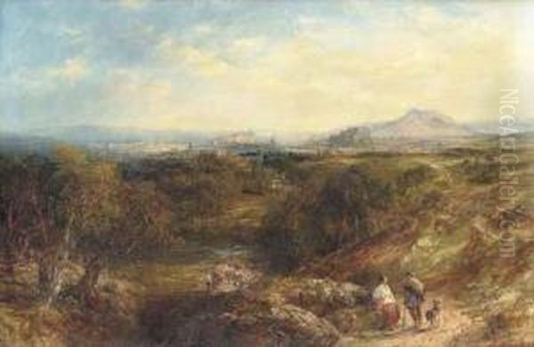 Edinburgh From Corstorphine Oil Painting by Frederick Henry Henshaw