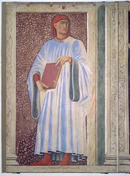 Giovanni Boccaccio (1313-75) from the Villa Carducci series of famous men and women, c.1450 Oil Painting by Andrea Del Castagno