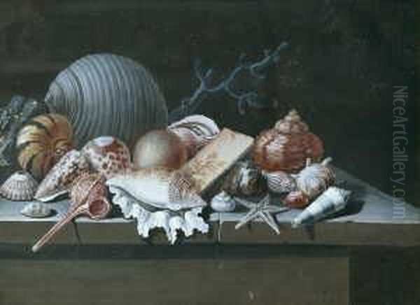 Muschelstilleben. Oil Painting by Herman Henstenburgh