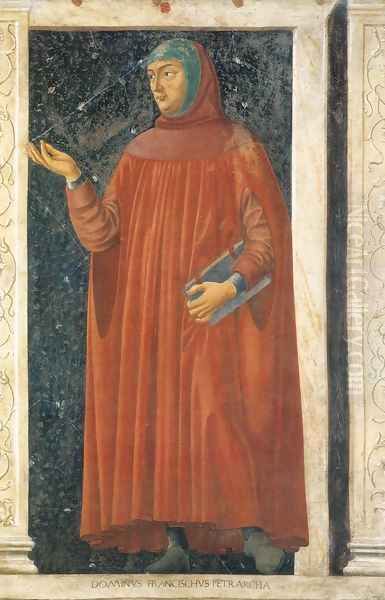 Famous Persons Francesco Petrarca 1450 Oil Painting by Andrea Del Castagno