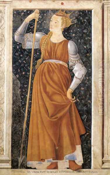 Famous Persons Queen Tomyris 1450 Oil Painting by Andrea Del Castagno