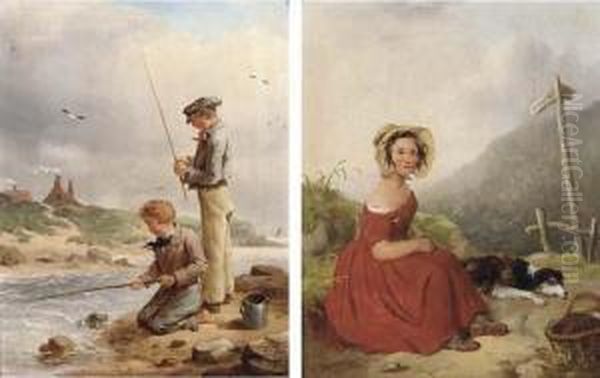 Both Signed And Dated 'i. Henzell/1845' (lower Right And Lower Leftrespectively) Oil Painting by Isaac Henzell