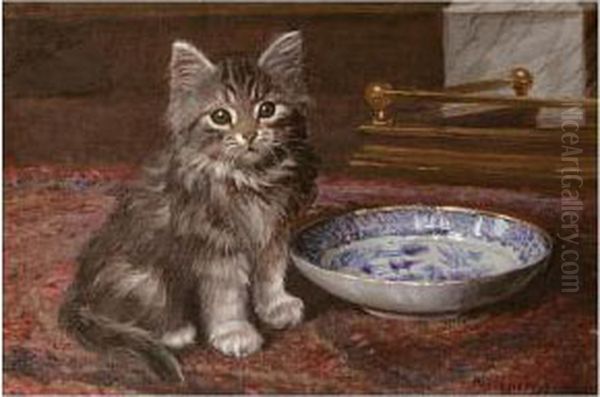 The Kitten's Had The Cream Oil Painting by Wilson Hepple