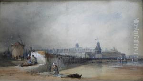 St. Malo From The East Oil Painting by Alfred Herbert