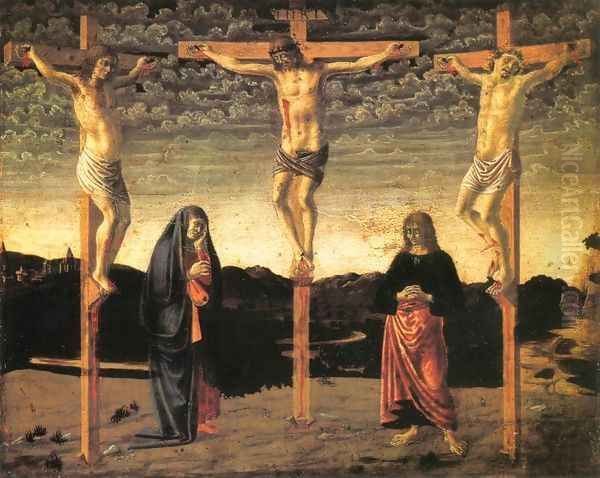 Crucifixion2 1450 Oil Painting by Andrea Del Castagno