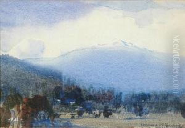 Mt. Bogong Oil Painting by Harold Brocklebank Herbert