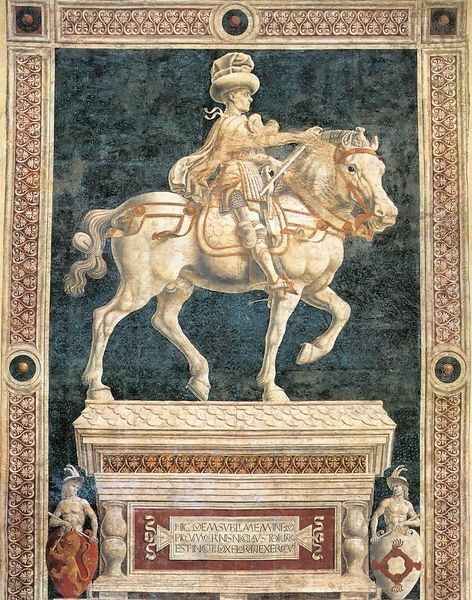 Monument to Niccolò da Tolentino Oil Painting by Andrea Del Castagno