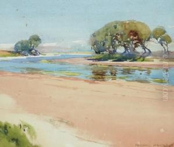 The Inlet Midday Oil Painting by Harold Brocklebank Herbert