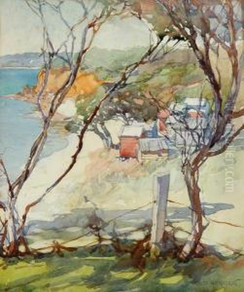 View Onto The Beach Oil Painting by Harold Brocklebank Herbert