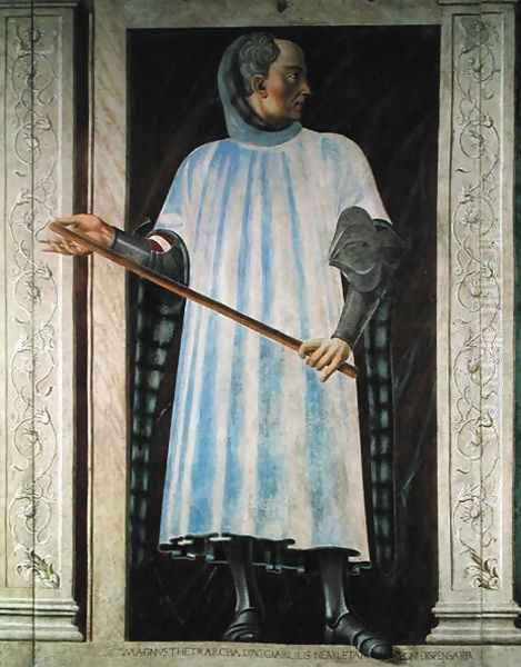 Niccolo Acciauoli (1310-65) from the Villa Carducci series of famous men and women, c.1450 Oil Painting by Andrea Del Castagno