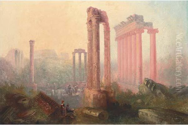 The Forum, Rome Oil Painting by Sydney Herbert