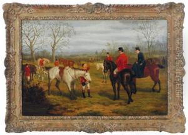 The Hunt Oil Painting by Edward Benjamin Herberte