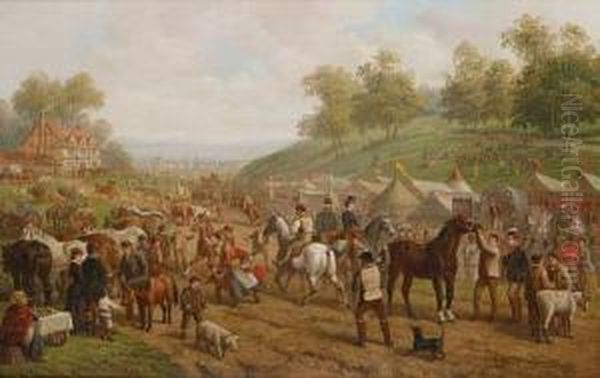 Fair Oil Painting by Edward Benjamin Herberte