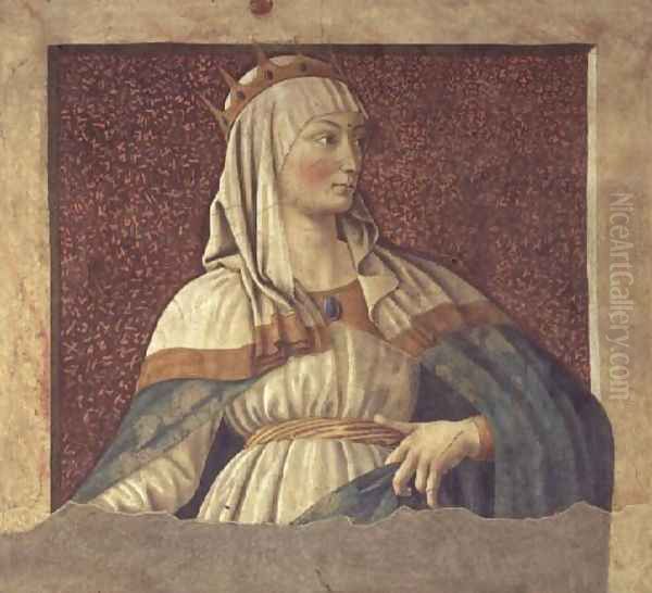 Queen Esther, from the Villa Carducci series of famous men and women, c.1450 Oil Painting by Andrea Del Castagno