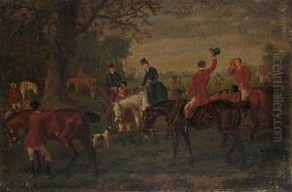 The Hunt Oil Painting by Edward Benjamin Herberte