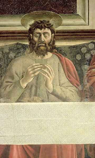 The Last Supper, detail of St. James the Greater, 1447 Oil Painting by Andrea Del Castagno