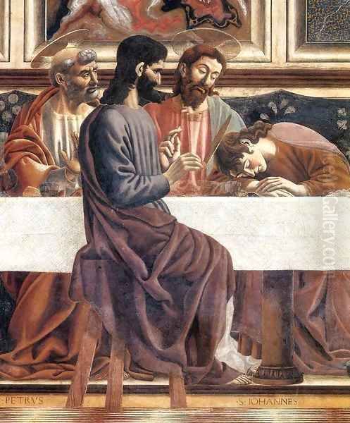 Last Supper (detail) Oil Painting by Andrea Del Castagno