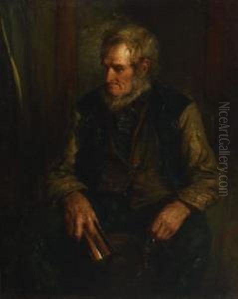 The Lonely Farmer Oil Painting by Robert Herdman