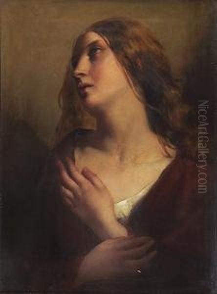 A Maiden Oil Painting by Robert Herdman