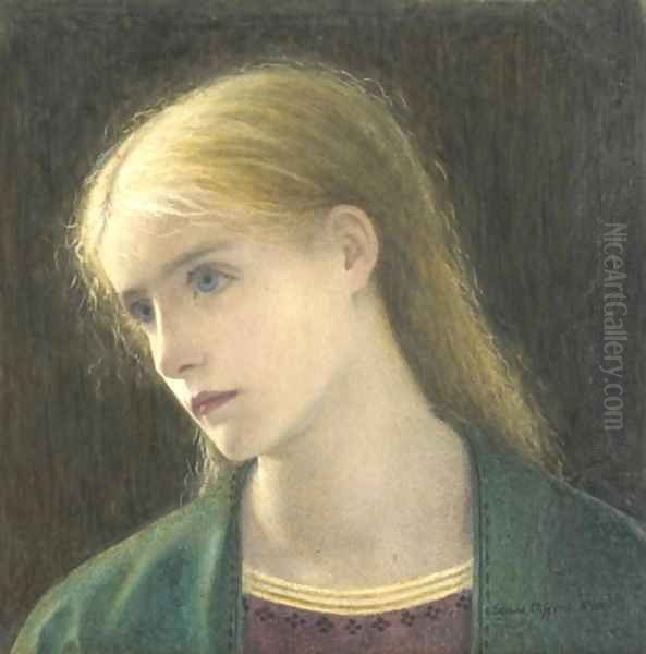 Evelyn Hope Oil Painting by Edward Clifford