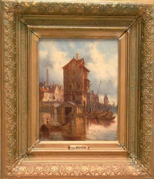 Landungsstelle In Holland Oil Painting by Ludwig Herrmann