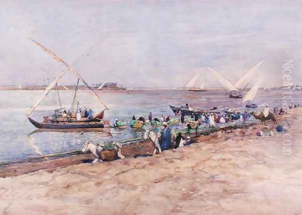 The Nile near Cairo, 1892 Oil Painting by Robert McGowan Coventry