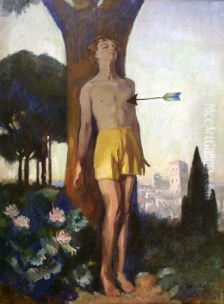 Saint Sebastien Oil Painting by Rene Georges Hermann-Paul