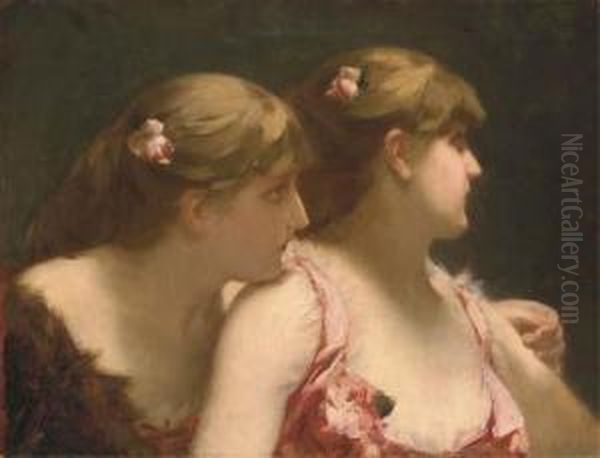 Les Deux Soeurs Oil Painting by Charles Hermans