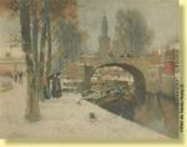 Quai Enneige Oil Painting by Paul Hermanus