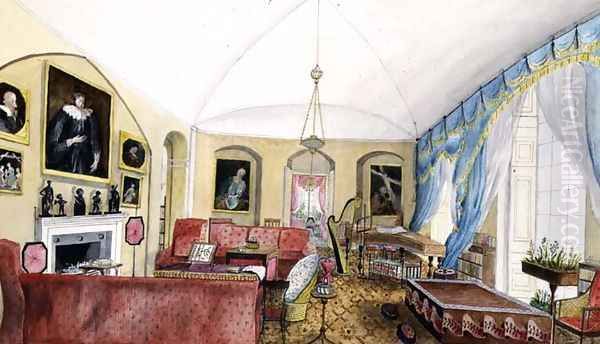 The Drawing Room, Aynhoe Oil Painting by Lili Cartwright