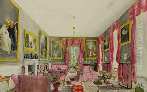 The Aynhoe Salon, 1844 Oil Painting by Lili Cartwright